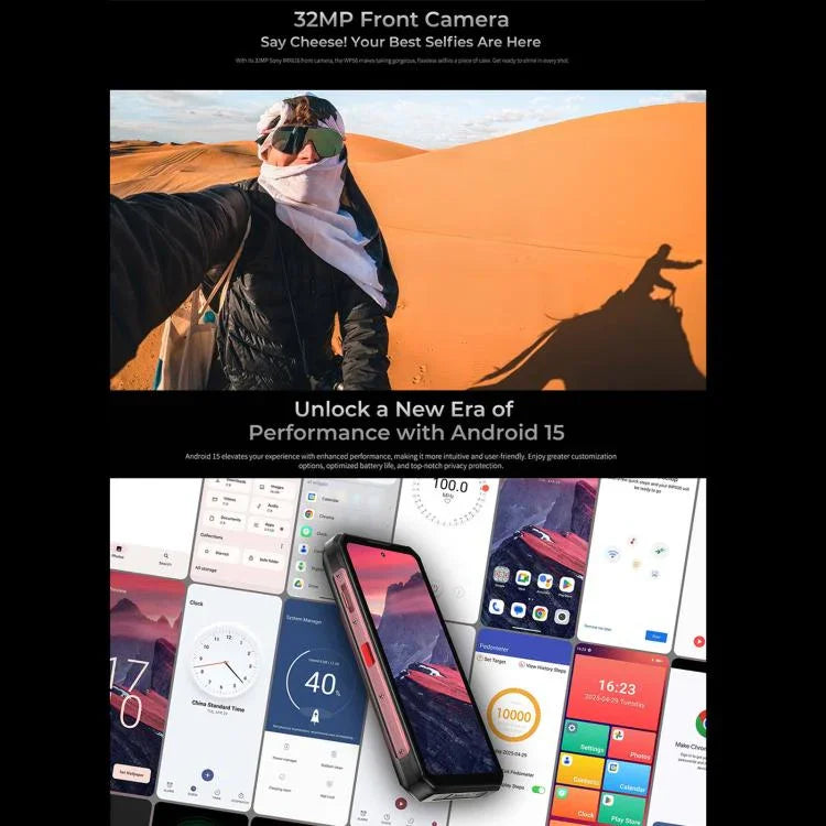 Oukitel WP56 耐用手機，12GB+512GB，108MP 相機，指紋識別，6.8 吋 Android 15 MTK Dimensity 7050 八核心，NFC，OTG，網路：5G