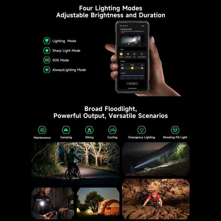 Ulefone Armor 33 耐用手機，12GB+512GB，6.95 吋 Android 15 MediaTek Helio G100 八核心，網路：4G，OTG，NFC，LED 燈，Armor 33