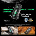 Ulefone Armor 33 Pro 耐用手機，16GB+512GB，夜視，6.95 吋 + 3.4 吋 雙螢幕 Android 14 MediaTek Dimensity 7300X 八核心，網路：5G，OTG，NFC，Armor 33 Pro