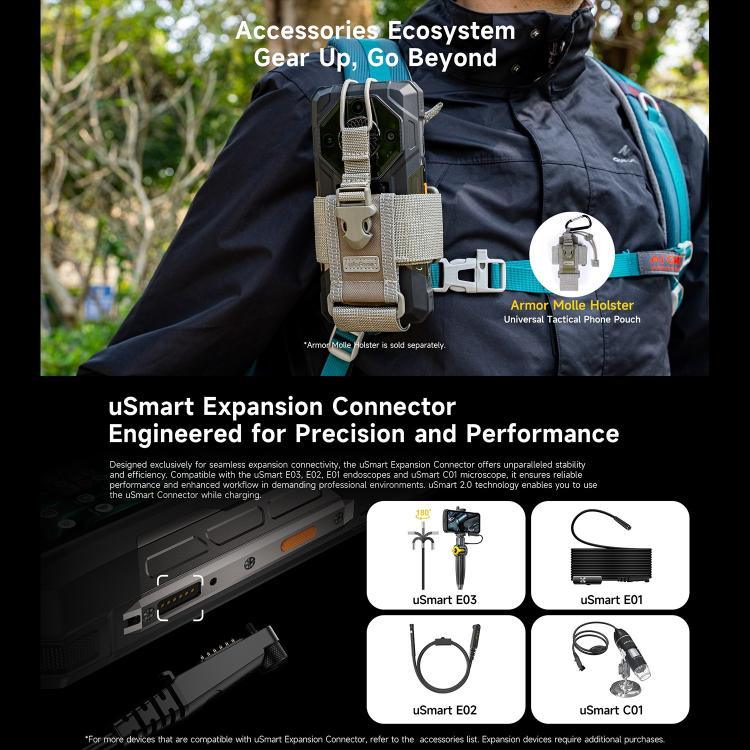 Ulefone Armor 33 Pro 耐用手機，16GB+512GB，夜視，6.95 吋 + 3.4 吋 雙螢幕 Android 14 MediaTek Dimensity 7300X 八核心，網路：5G，OTG，NFC，Armor 33 Pro