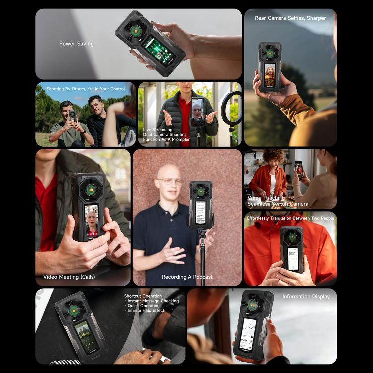 Ulefone Armor 33 Pro 耐用手機，16GB+512GB，夜視，6.95 吋 + 3.4 吋 雙螢幕 Android 14 MediaTek Dimensity 7300X 八核心，網路：5G，OTG，NFC，Armor 33 Pro