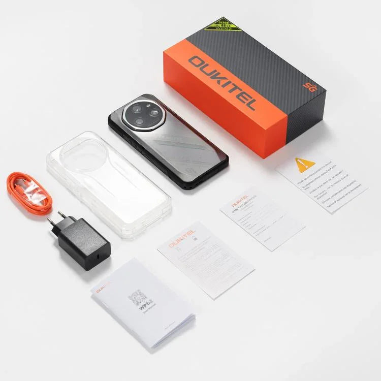 Oukitel WP62 耐用手機，12GB+512GB，108MP 相機，指紋辨識，6.6 吋 Android 15 MediaTek Dimensity 7025 八核心，NFC，OTG，網絡：5G，12GB+512GB