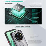 Oukitel WP62 耐用手機，12GB+512GB，108MP 相機，指紋辨識，6.6 吋 Android 15 MediaTek Dimensity 7025 八核心，NFC，OTG，網絡：5G，12GB+512GB