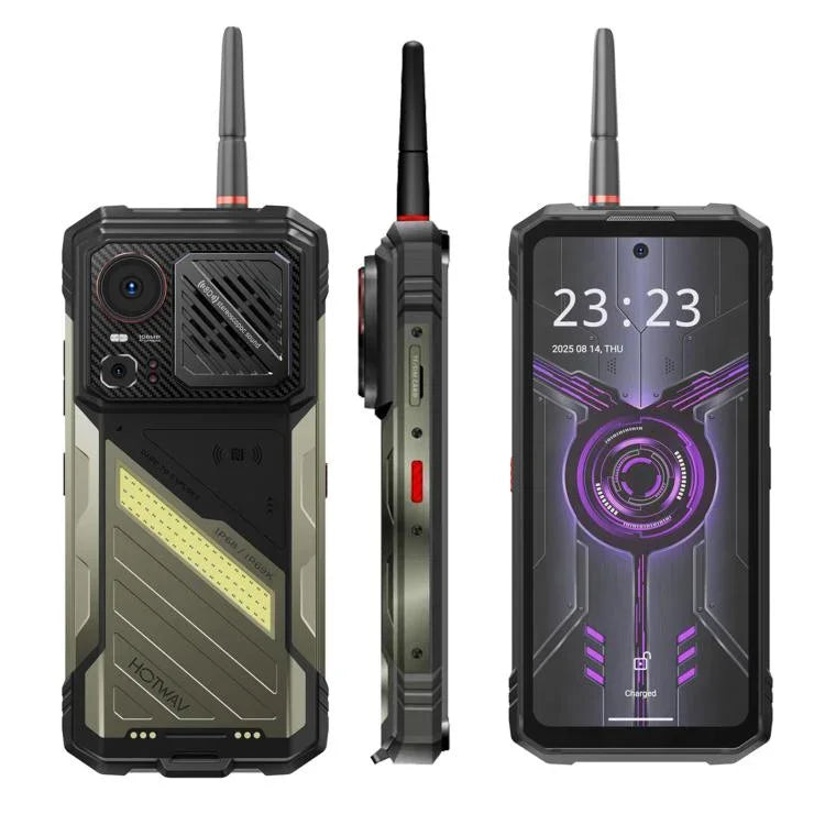 HOTWAV Hyper 8 Ultra 對講機堅固手機，12GB+512GB，6.8 吋 Android 15 MediaTek MT8791 Dimensity 7050 八核心，網路：5G，OTG，NFC，Hyper 8 Ultra