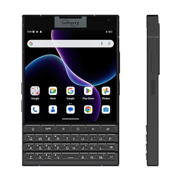 Unihertz Titan 2 QWERTY 實體鍵盤手機，12GB+512GB，指紋辨識，4.5 吋 + 2 吋 Android 15 Dimensity 7300 5G 八核心，網路：5G，NFC，OTG