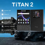 Unihertz Titan 2 QWERTY 實體鍵盤手機，12GB+512GB，指紋辨識，4.5 吋 + 2 吋 Android 15 Dimensity 7300 5G 八核心，網路：5G，NFC，OTG