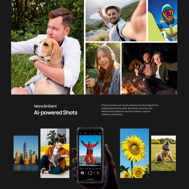 Ulefone Armor 34+，16GB+512GB，夜視，IP68/IP69K 堅固型手機，6.95 吋 Android 15 聯發科天璣 7400X 八核心，網絡：5G，NFC，OTG，Armor 34+