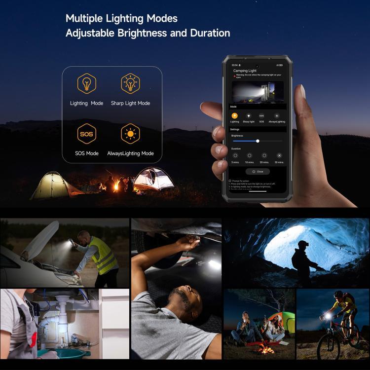 Ulefone Armor 34 Pro+ 投影機，16GB+512GB，夜視，IP68/IP69K 堅固型手機，6.95 吋 Android 15 聯發科天璣 7400X 八核心，網絡：5G，NFC，OTG，Armor 34 Pro+