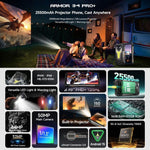 Ulefone Armor 34 Pro+ 投影機，16GB+512GB，夜視，IP68/IP69K 堅固型手機，6.95 吋 Android 15 聯發科天璣 7400X 八核心，網絡：5G，NFC，OTG，Armor 34 Pro+