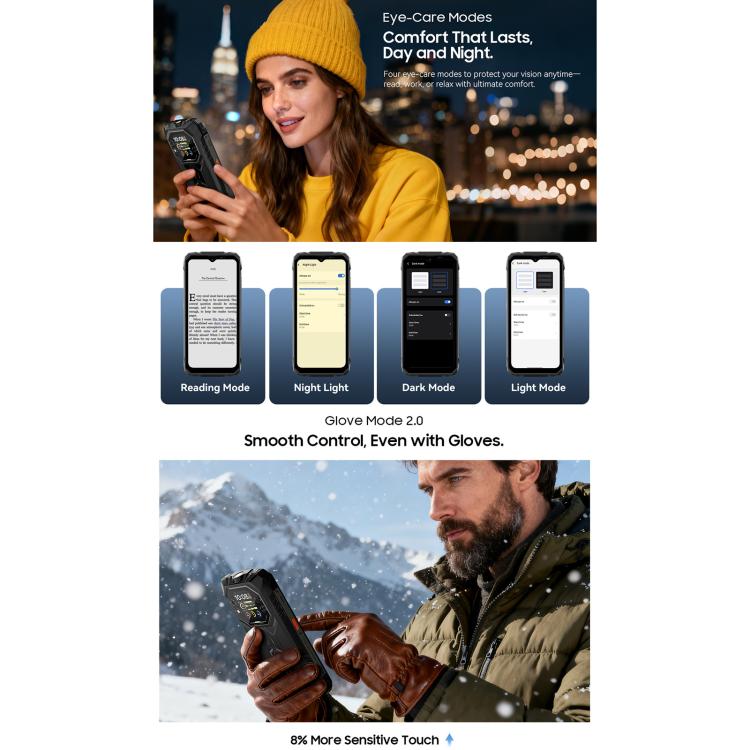 Blackview ROCK 1 耐用手機，8GB+256GB，6.56 吋 Android 16 MT6769V/CB Helio G81 八核心，網路：4G，OTG，NFC，ROCK 1 8GB+256GB