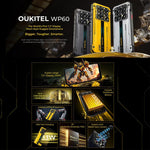 Oukitel WP60 三防手機，8GB+256GB，夜視，108MP 相機，側邊指紋，7.2 吋 Android 15 MediaTek 天璣 7025 八核心，NFC，OTG，網路：5G，8GB+256GB