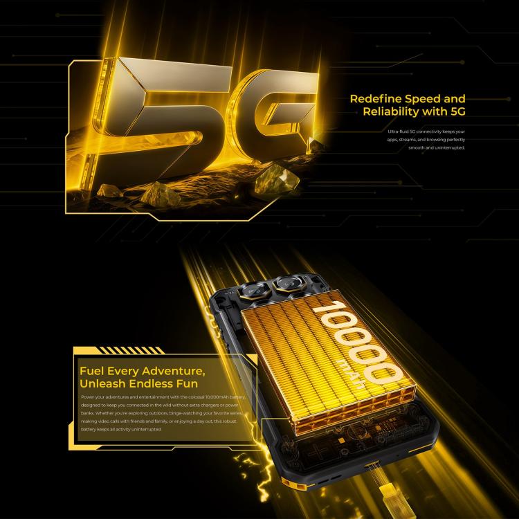 Oukitel WP60 三防手機，8GB+256GB，夜視，108MP 相機，側邊指紋，7.2 吋 Android 15 MediaTek 天璣 7025 八核心，NFC，OTG，網路：5G，8GB+256GB