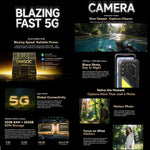 Blackview Oscal Pilot 5 5G 耐用手機，8GB+256GB，6.67 吋 Android 16 UMS9620 T8100 八核心，網路：5G，OTG，NFC