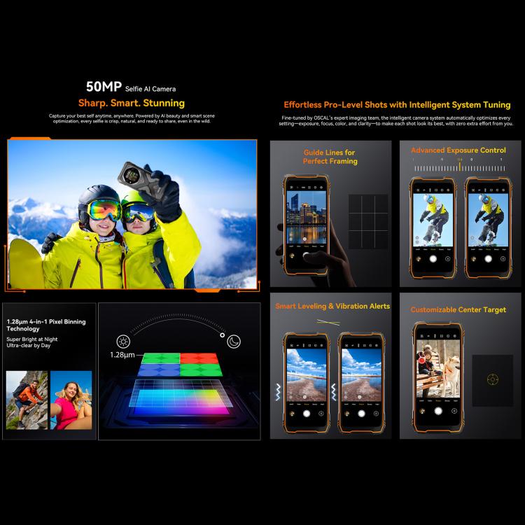 Blackview Oscal TANK 1, 16GB+512GB, 6.78 inch Android 15 DokeOS 4.2 Mediatek Dimensity 7050 Octa Core, Network: 5G, OTG, NFC, 16GB+512GB