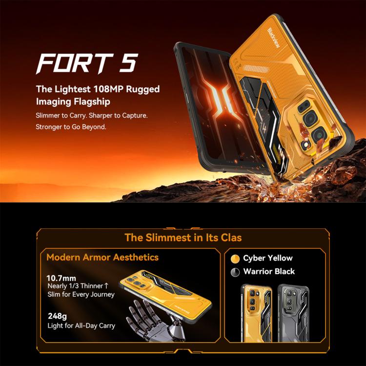 Blackview Oscal FORT 5，12GB+256GB，6.78 吋 Android 16 聯發科 MT8781 Helio G100 八核心，網路：4G，OTG，NFC