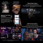 Blackview FORT 2 耐用手機，8GB+256GB，6.56 吋 Android 15 聯發科 MT6769V/CB Helio G81 八核心，網路：4G，OTG，NFC，8GB+256GB