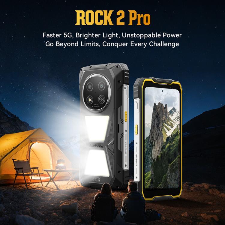 Blackview ROCK 2 Pro 耐用手機，8GB+256GB，6.67 吋 Android 16 Unisoc UMS9620 T8100 八核心，網路：5G，OTG，NFC