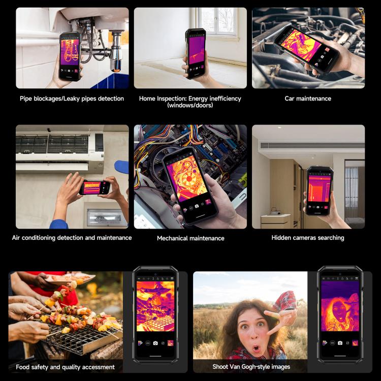 Ulefone Armor 27T+ 堅固型手機，12GB+256GB，熱成像儀，夜視，10600mAh，6.78 吋 Android 14，MediaTek Helio G99 八核心，網路：4G，NFC，OTG，Armor 27T+