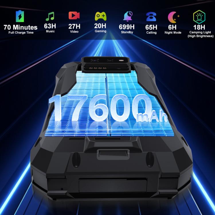 Unihertz 8849Tank X 投影機堅固手機，16GB+512GB，側邊指紋，夜視，6.78 吋 Android 15 MediaTek Dimensity 8200 八核心，網路：5G，NFC，Tank X 16GB+512GB