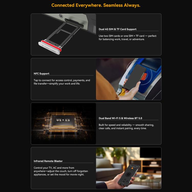 Blackview Oscal Pilot 6 熱感堅固手機，12GB+256GB，夜視相機，6.78 吋 Android 16 MediaTek MT8781 Helio G100 八核心，網路：5G，OTG，NFC