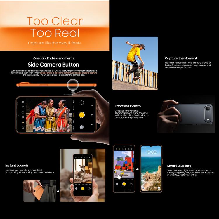 Blackview Oscal FLAT 3C，4GB+64GB，6.56 吋 Android 16 Unisoc UMS312 T310 四核心，OTG，網絡：4G，4GB+64GB