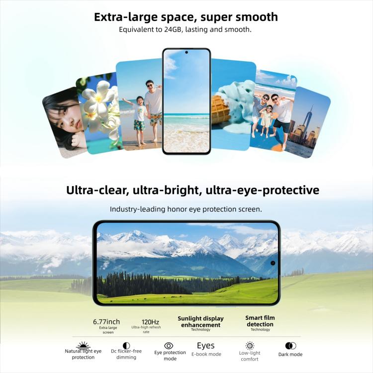 Honor Play10T，8GB+128GB，側邊指紋，6.8 吋 Android 15 Magic OS 9.0 驍龍 6s 第三代 八核心，網路：5G，8GB+128GB
