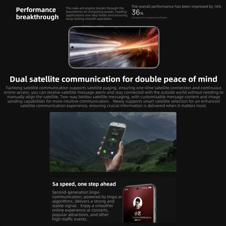 HUAWEI Pura 80 Ultra，16GB+512GB，側邊指紋辨識，6.8 吋 HarmonyOS 5.1，NFC，OTG，不支援 Google Play，16GB+512GB