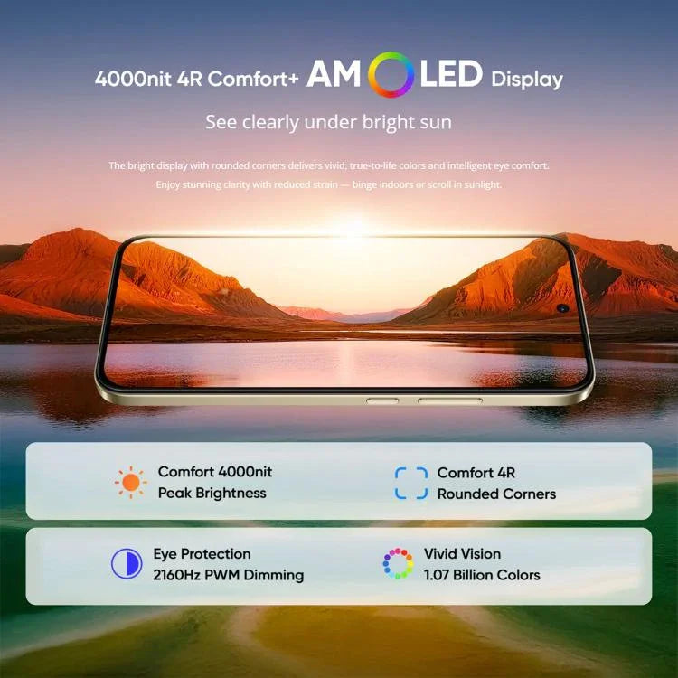 Realme 15T, 8GB+256GB, Screen Fingerprint Identification, 6.57 inch Realme UI 6.0 Android 15 MediaTek Dimensity 6400 Max Octa Core, NFC, Network: 5G, 8GB+256GB