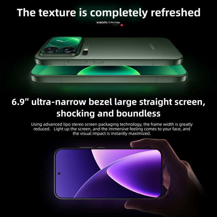 小米 17 Pro Max，12GB+512GB，3D 超聲波指紋，6.9 吋 + 2.9 吋 小米 HyperOS 3 Snapdragon 8 Elite 第五代八核心，NFC，網路：5G，12GB+512GB