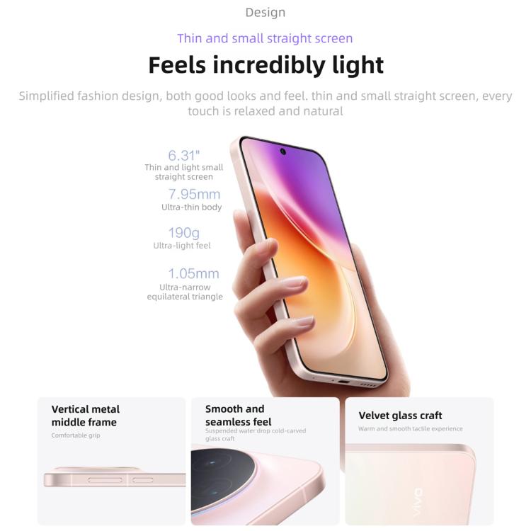 vivo X300，12GB+512GB，6.31 吋 OriginOS 6 Android 16 Dimensity 9500 八核心，OTG，NFC，網路：5G，12GB+512GB