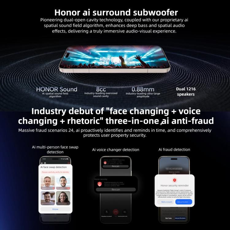 Honor Magic8 Pro，12GB+256GB，螢幕指紋，6.71 吋 MagicOS 10.0 / Android 16 Snapdragon 8 Elite 第五代八核心，網路：5G，NFC，OTG，12GB+256GB