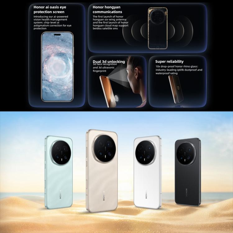 Honor Magic8 Pro，12GB+256GB，螢幕指紋，6.71 吋 MagicOS 10.0 / Android 16 Snapdragon 8 Elite 第五代八核心，網路：5G，NFC，OTG，12GB+256GB