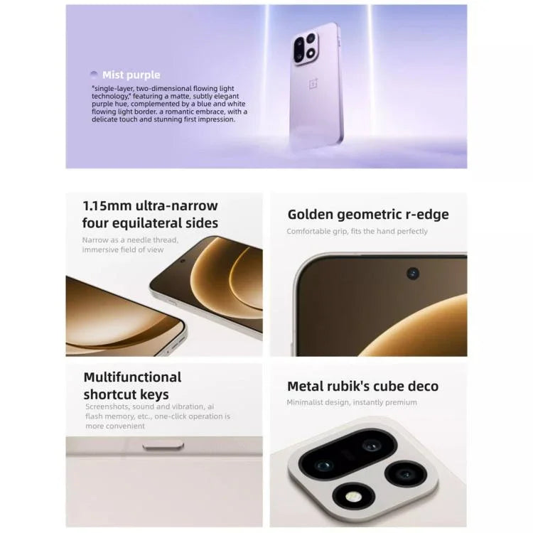 OnePlus 15，12GB+512GB，螢幕指紋辨識，6.78 吋 ColorOS 16.0 Snapdragon 8 Elite 第五代八核心，NFC，網路：5G，12GB+512GB