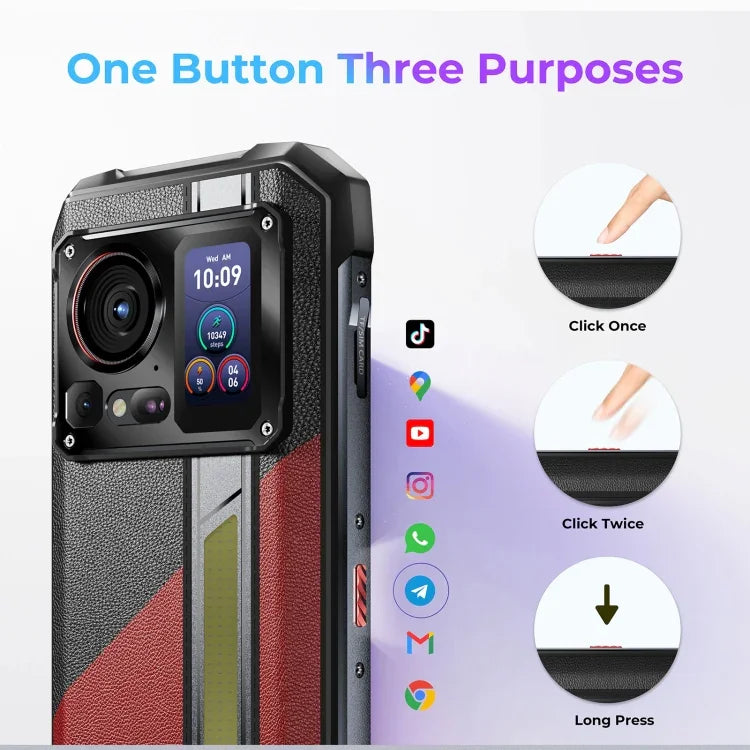 HOTWAV Hyper 7 Pro 堅固型手機，16GB+256GB，10800mAh，6.6 吋 Android 14 MediaTek Dimensity 7050 5G，網路：5G，OTG，NFC