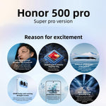Honor 500 Pro，12GB+256GB，螢幕指紋，6.55 吋 MagicOS 10.0 / Android 16 Snapdragon 8 Elite Gen 4 八核心，網路：5G，NFC，OTG，Honor 500 Pro，12GB+256GB