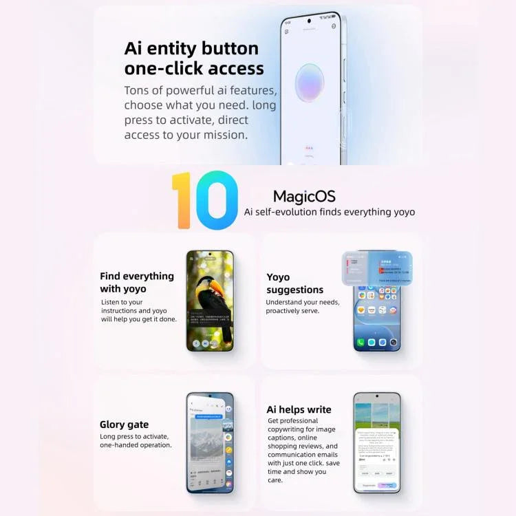 Honor 500 Pro，16GB+512GB，螢幕指紋，6.55 吋 MagicOS 10.0 / Android 16 Snapdragon 8 Elite Gen 4 八核心，網路：5G，NFC，OTG，Honor 500 Pro，16GB+512GB