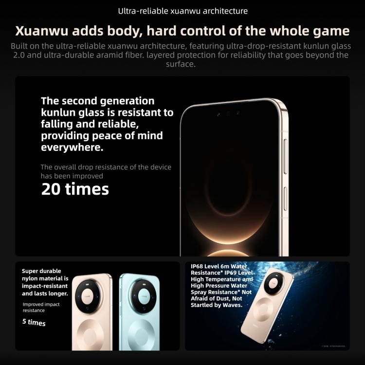 HUAWEI Mate 80 Pro，12GB+512GB，側邊指紋辨識，6.75 吋 HarmonyOS 6.0 Kirin 9030，NFC，OTG，不支援 Google Play，12GB+512GB