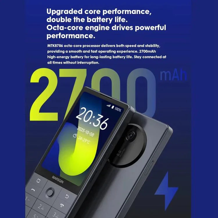 DUOQIN F25 長者按鍵智慧手機，6GB+128GB，3.54 吋 Android 14 MTK8786 八核心，網路：4G