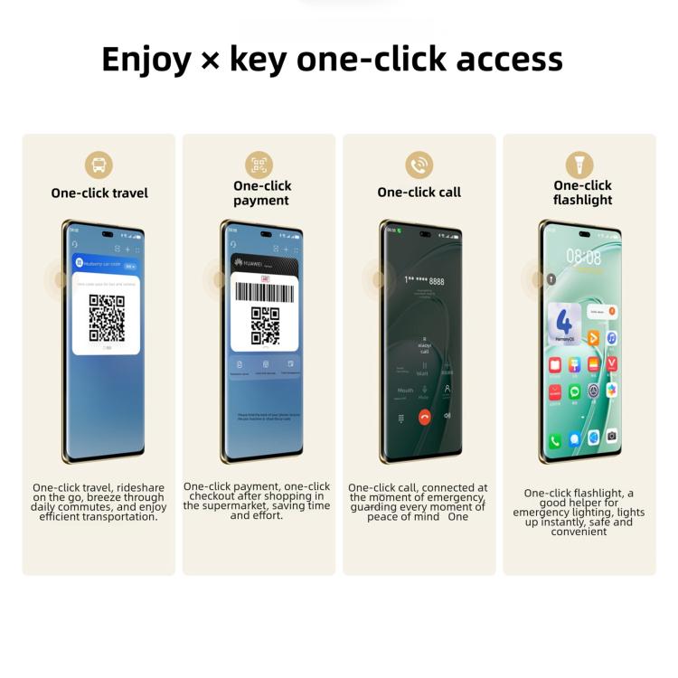 HUAWEI Enjoy 70X 高級版，8GB+512GB，螢幕指紋，6.78 吋 HarmonyOS 4.2 Kirin 8000，網路：4G，OTG，NFC，不支援 Google Play，8GB+512GB