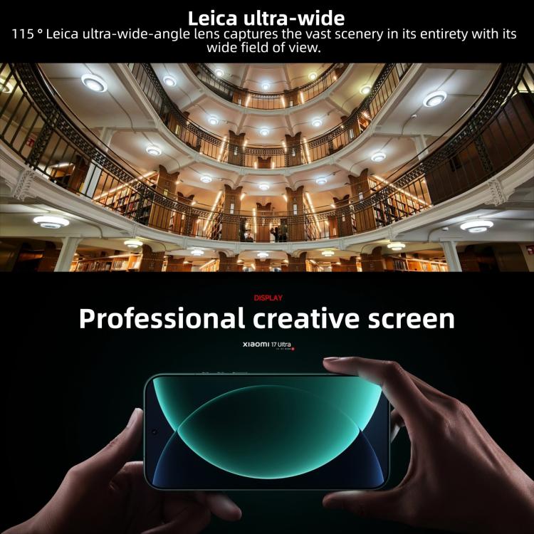 小米 17 Ultra，12GB+256GB，3D 超聲波指紋，6.9 吋 小米 HyperOS 3 Snapdragon 8 Elite 第五代八核心，NFC，網絡：5G，12GB+512GB，12GB+256GB