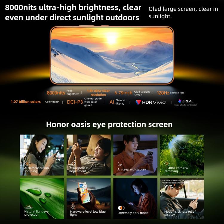 Honor Power2，12GB+256GB，10080mAh 電池，6.79 吋 MagicOS 10.0 / Android 16 Dimensity 8500 Elite 八核心，網路：5G，NFC，OTG，12GB+256GB