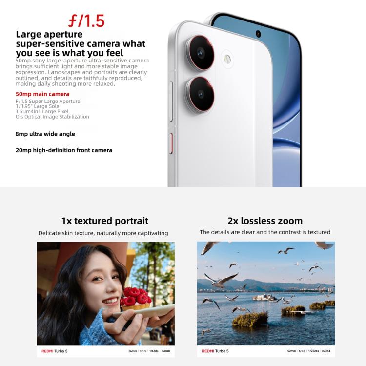 小米 REDMI Turbo 5，16GB+512GB，6.59 吋 小米 HyperOS 3 Dimensity 8500-Ultra 八核心，NFC，網路：5G，16GB+512GB