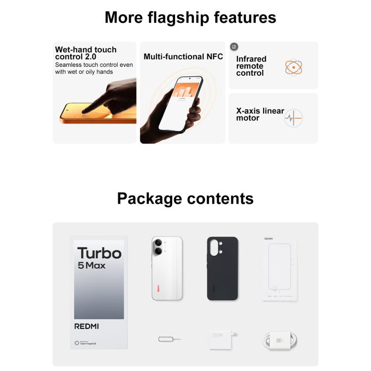 小米 REDMI Turbo 5 Max，16GB+512GB，6.83 吋 小米 HyperOS 3 Dimensity 9500s 八核心，NFC，網路：5G，16GB+512GB