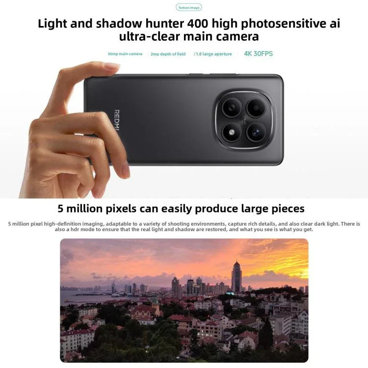 小米 Redmi Note 15 5G，8GB+128GB，6.77 吋 小米 HyperOS 2 Snapdragon 6 Gen 3 八核心，網路：5G，8GB+128GB