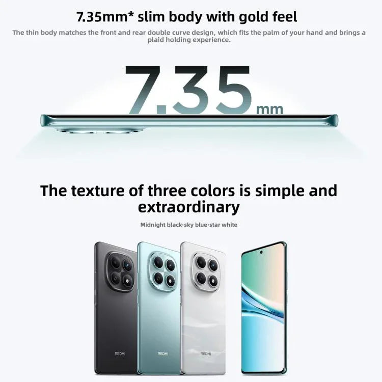 小米 Redmi Note 15 5G，8GB+128GB，6.77 吋 小米 HyperOS 2 Snapdragon 6 Gen 3 八核心，網路：5G，8GB+128GB