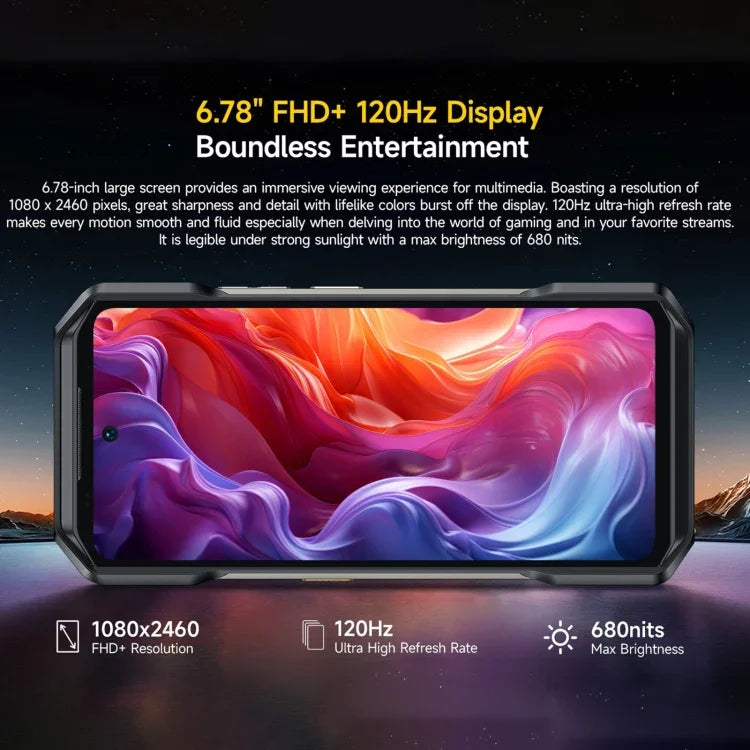 Ulefone Armor 27 Pro 堅固型手機，12GB+256GB，夜視，10600mAh，6.78 吋 Android 14 MediaTek Dimensity 6300 八核心，網路：5G，NFC，Armor 27 Pro