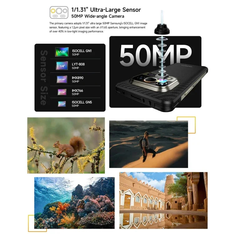 Ulefone Armor 25T 堅固型手機，6GB+256GB，熱成像，6.78 吋 Android 14 MediaTek Helio G99 八核心，網路：4G，NFC，OTG，Armor 25T