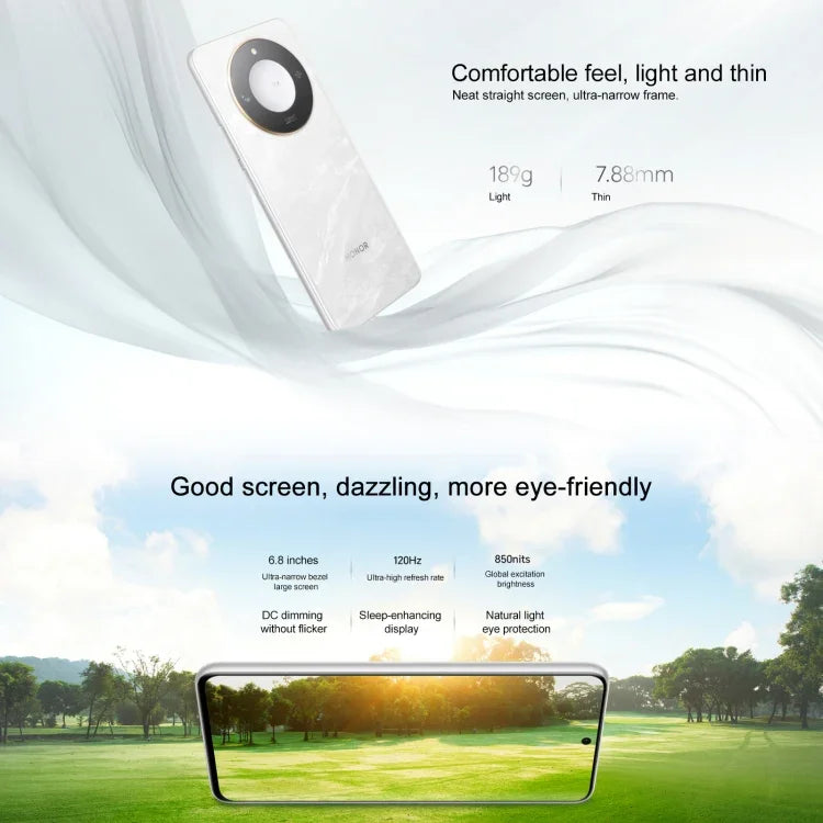 Honor X60，12GB+512GB，側邊指紋，6.8 吋 MagicOS 8.0 Dimensity 7025-Ultra 八核心，網路：5G，OTG，不支援 Google Play，12GB+512GB
