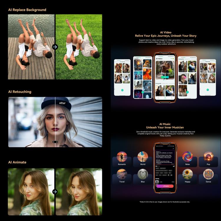 Blackview BL7000 堅固型手機，8GB+256GB，6.78 吋 Android 15 MediaTek Dimensity 6300 八核心，網絡：5G，NFC，OTG，8GB+256GB