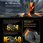 Blackview BL7000 堅固型手機，8GB+256GB，6.78 吋 Android 15 MediaTek Dimensity 6300 八核心，網絡：5G，NFC，OTG，8GB+256GB